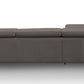 Lamod Italia Viola Italian Contemporary Grey Leather Left Facing Sectional Sofa