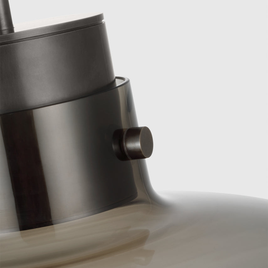 Visual Comfort 22 Inch Brass Brone Clear Smoked Glass Led Pendant Light Morgan 