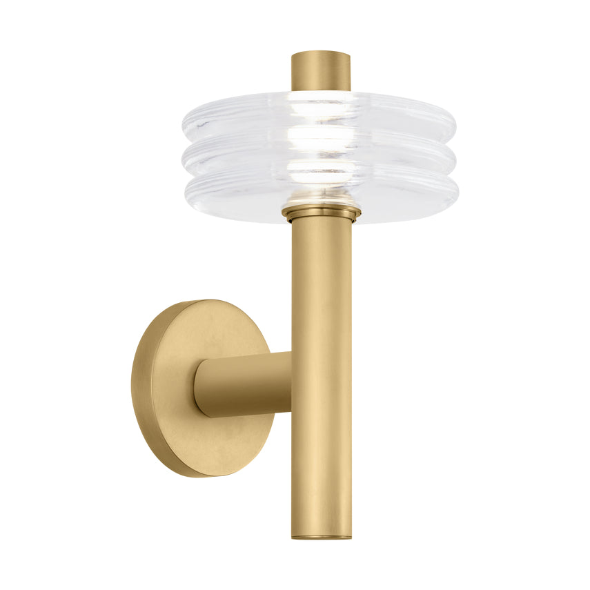 Laurel 14In LED Wall Sconce Brass Crystal by Visual & Comfort & Co