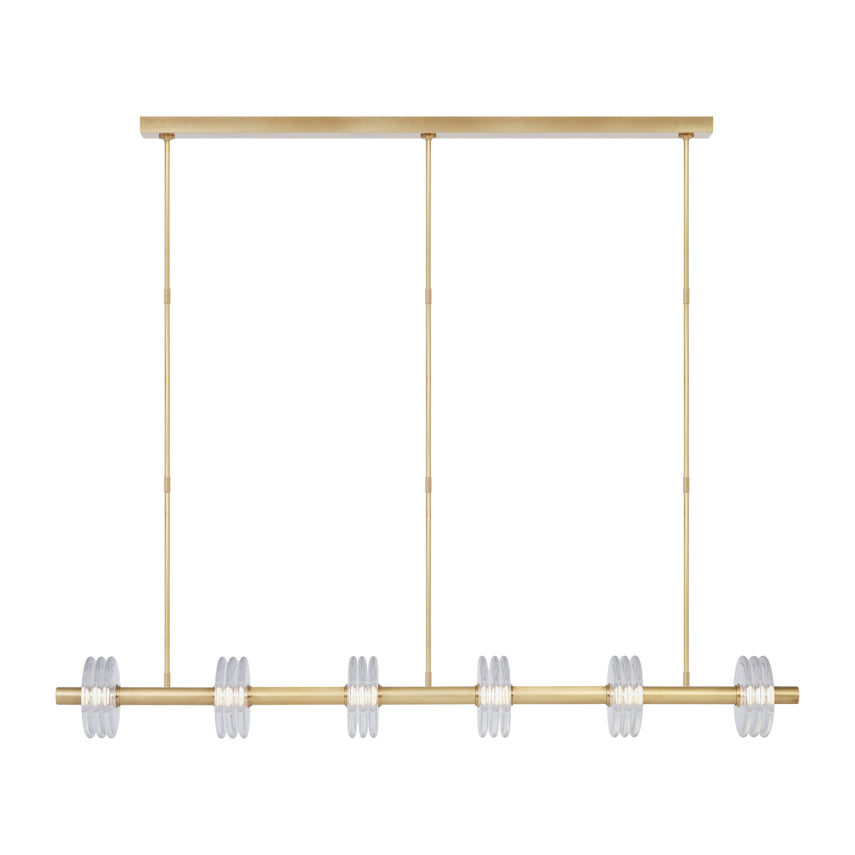 Laurel 72-inch Brass LED Dining Chandelier by Visual & Comfort & Co