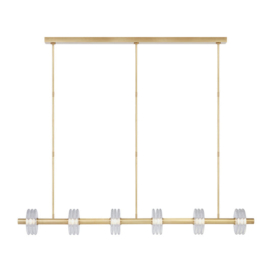 Laurel 72-inch Brass LED Dining Chandelier by Visual & Comfort & Co