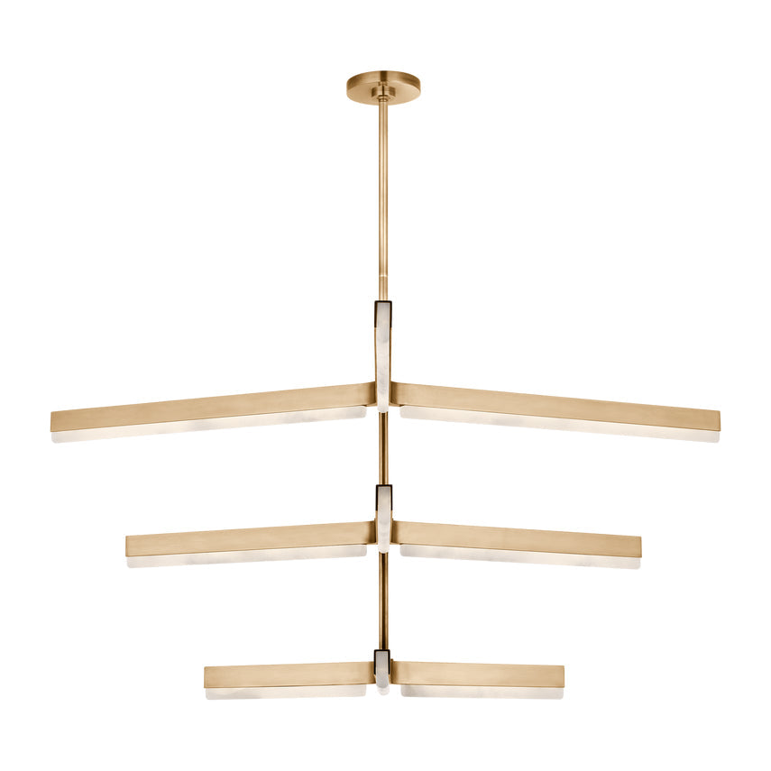 Linea 56In Antique Brass Chandelier by Visual & Comfort & Co