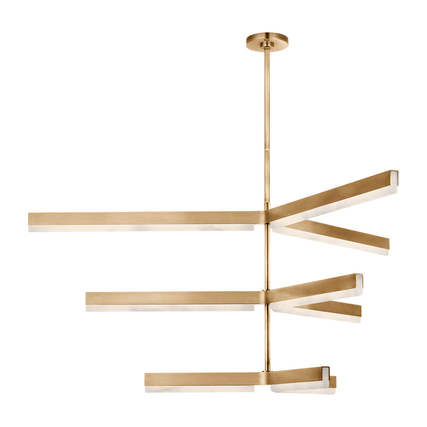 Linea 56In Antique Brass Chandelier by Visual & Comfort & Co