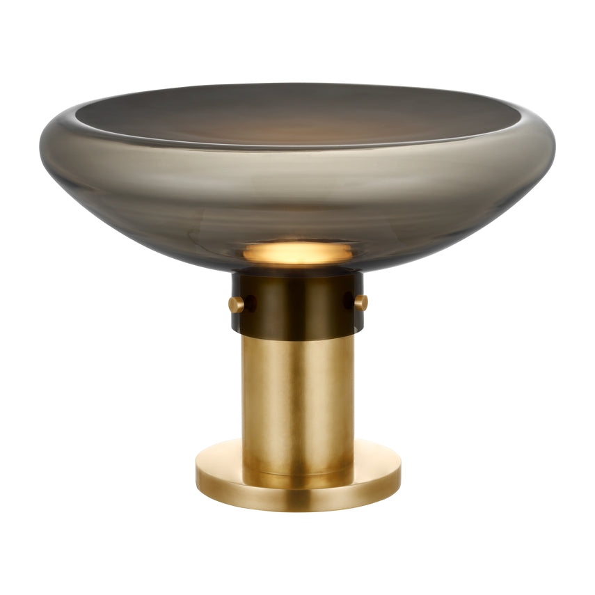 Morgan 16 Brass Bronze Table Lamp Italian Glass LED by Visual & Comfort & Co