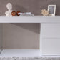 Volare Modern White Floating Glass Vanity with Mirror