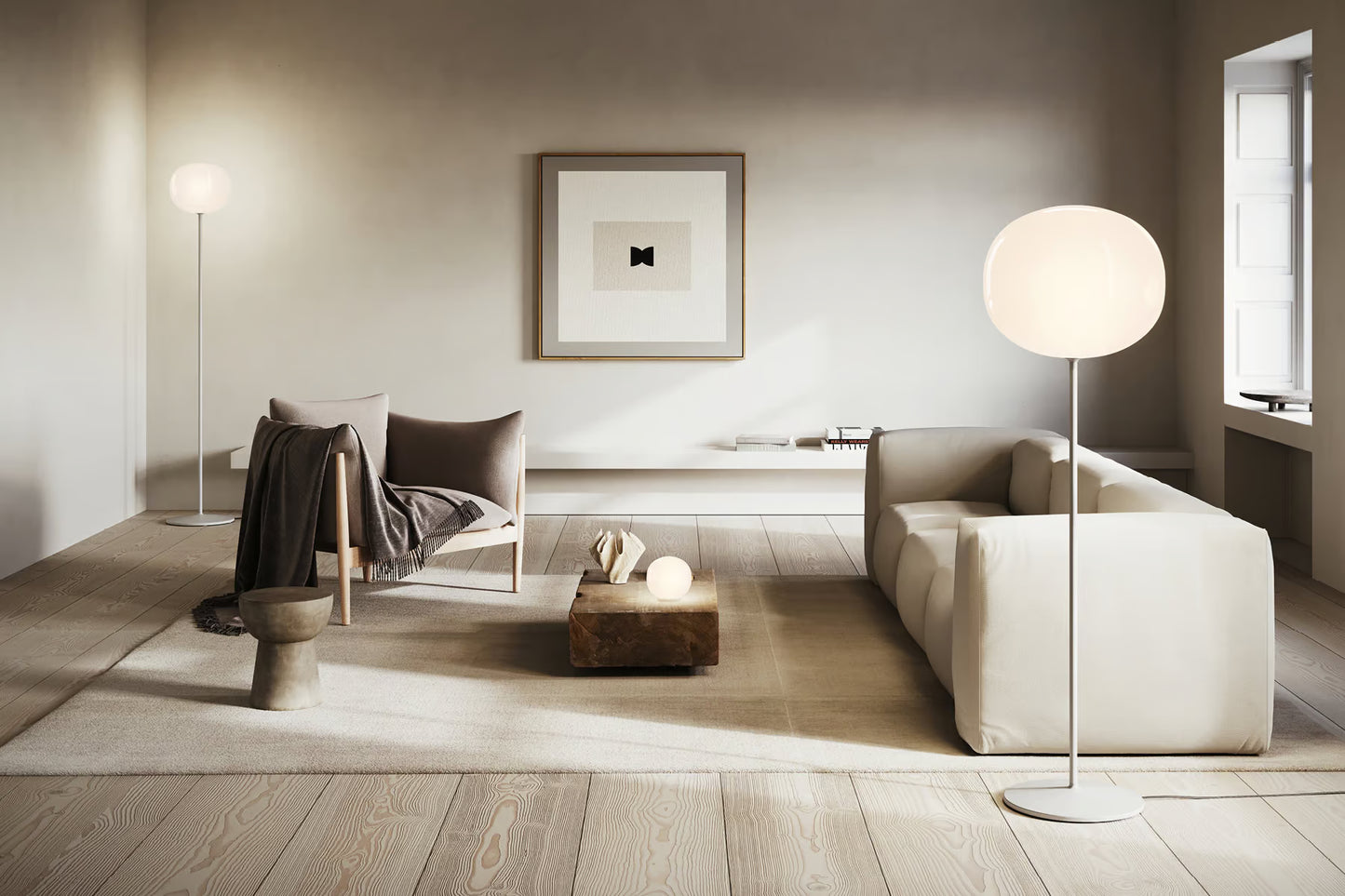 Lodes Volum floor lamp in contemporary home setting