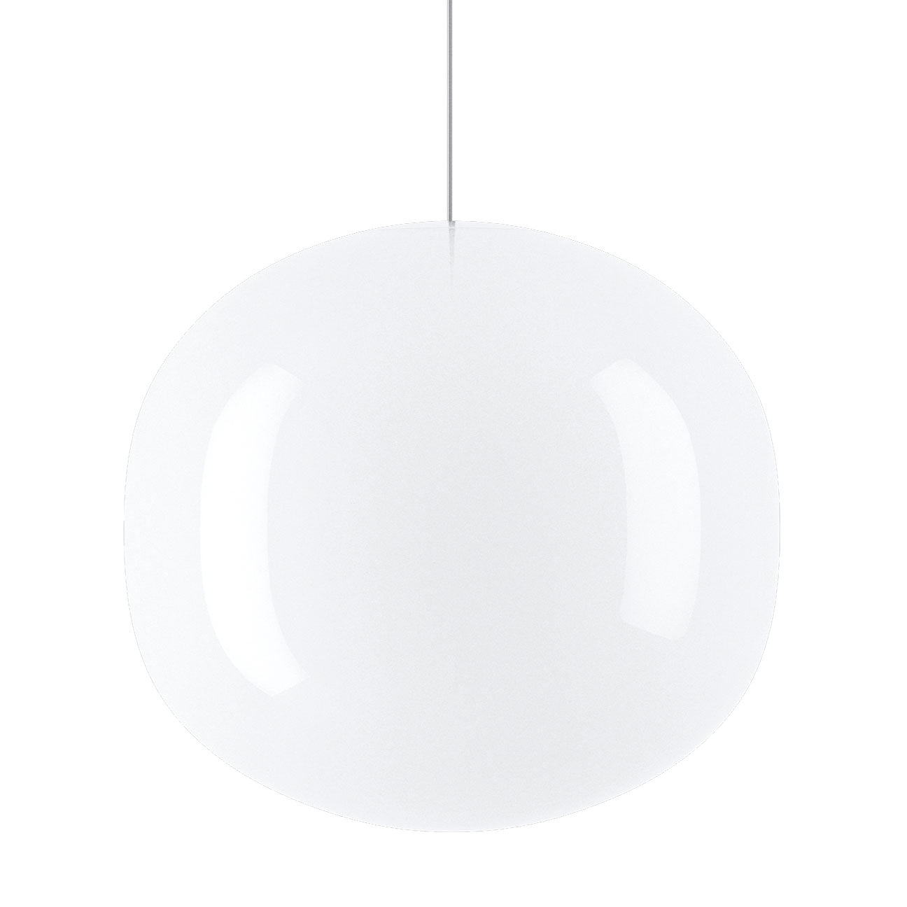 Lodes Volum Cluster pendant light in glossy white blown glass