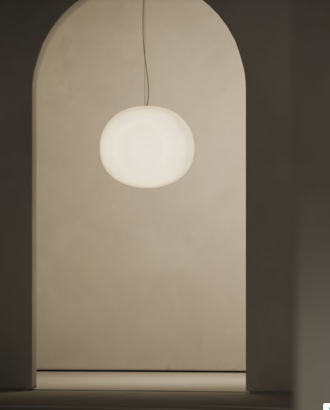 Blown glass globe pendant lighting for staircase installation