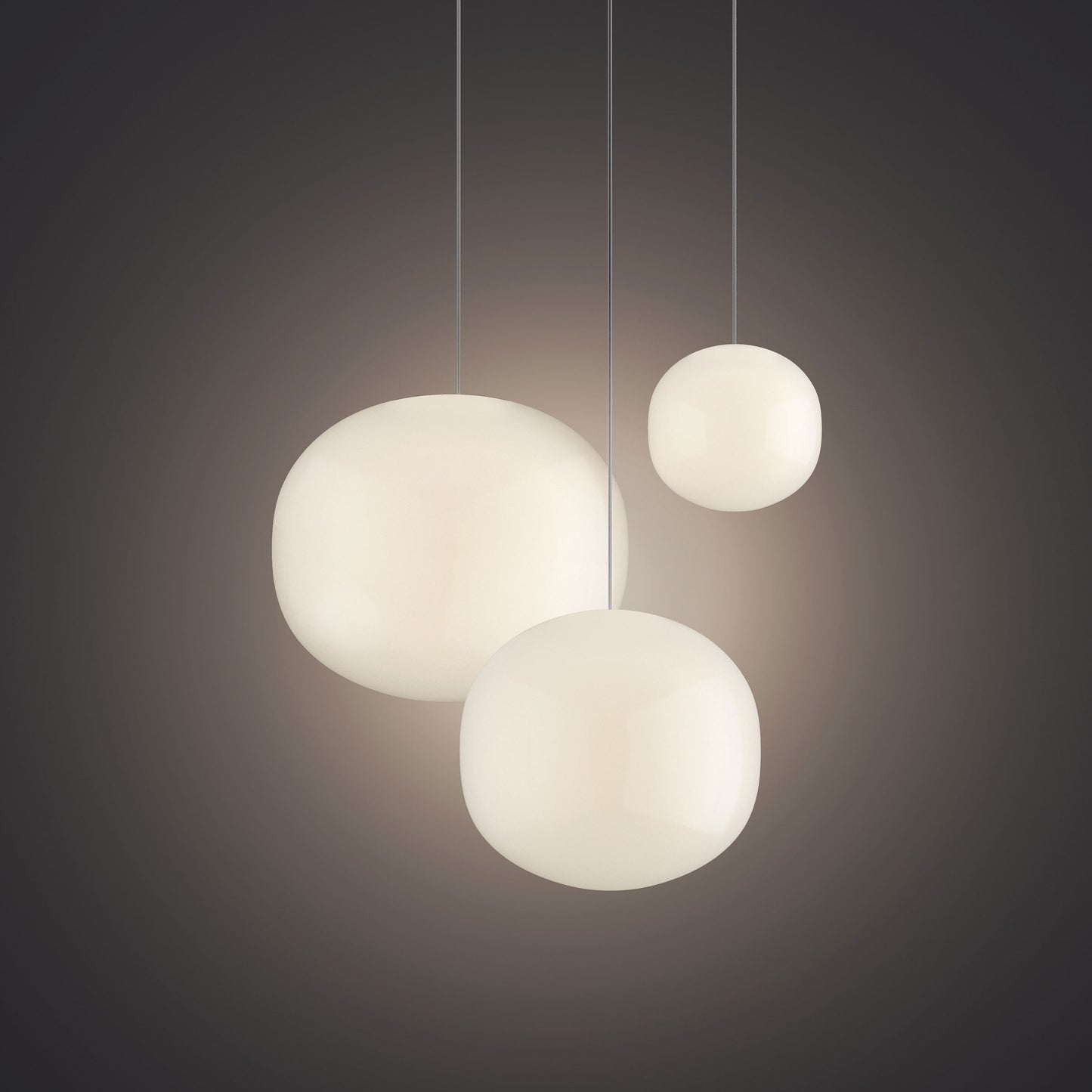 Lodes Volum Cluster suspended glass lighting installation