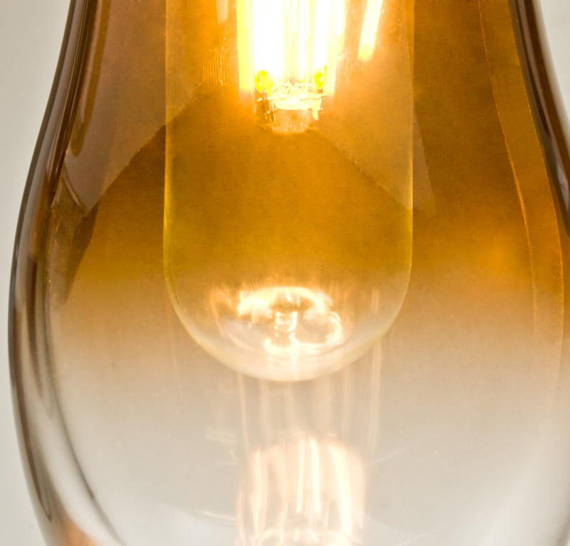 Besa Wish, amber glass close view