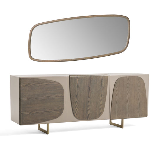 Modrest Wynetta Modern Grey Ash Buffet Mirror