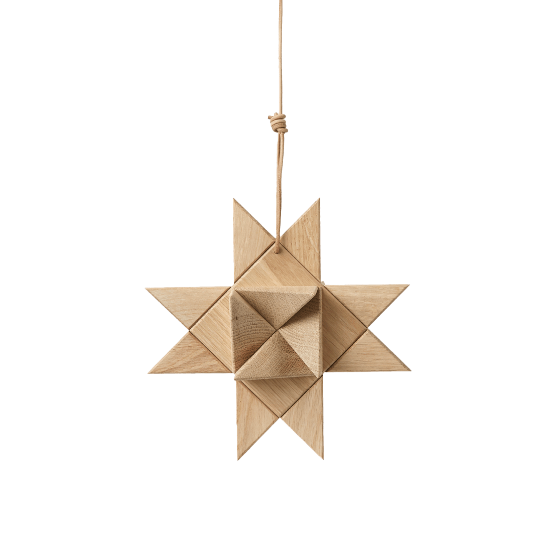Boyhood Fröbel Star, Hanging wooden star in oak, photo 3 (image 3)