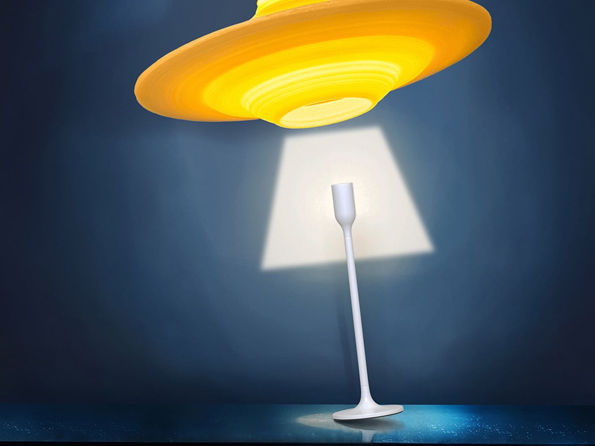 Innermost YOY LED table lamp by YOY – beside a Stupa pendant