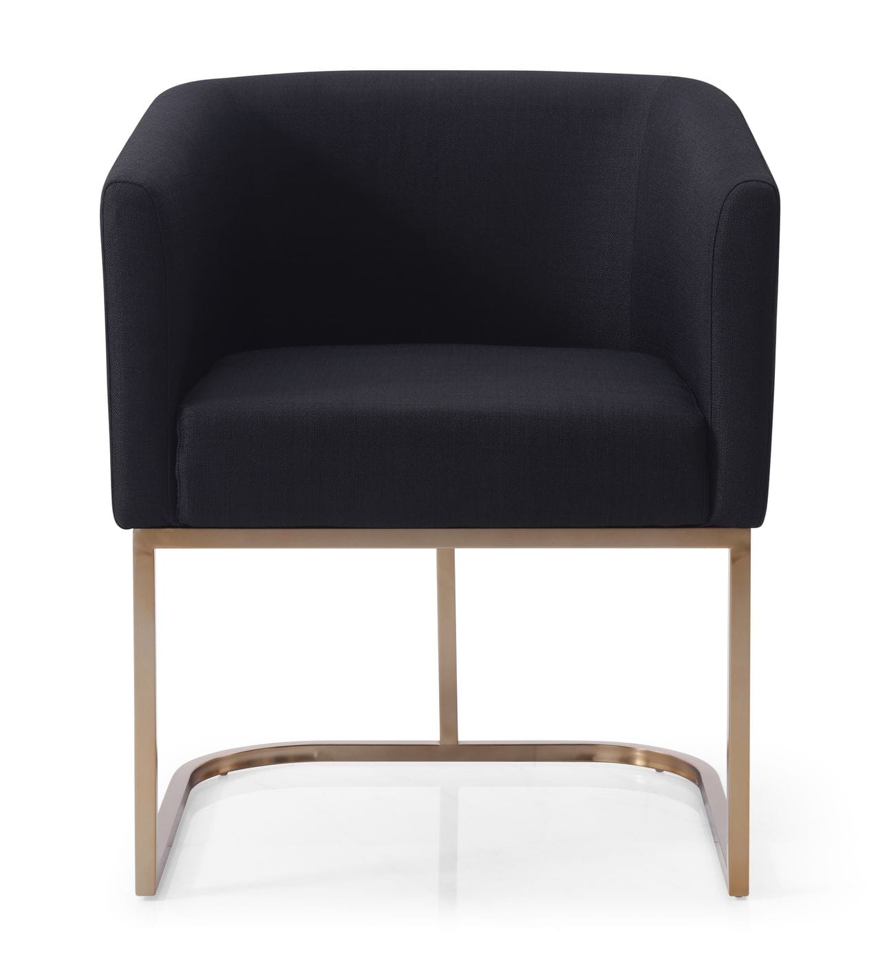 Modrest Yukon Modern Black and Antique Brass Dining Chair