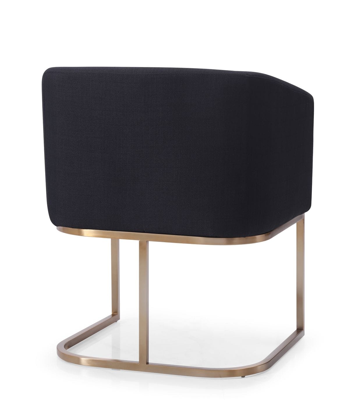 Modrest Yukon Modern Black and Antique Brass Dining Chair