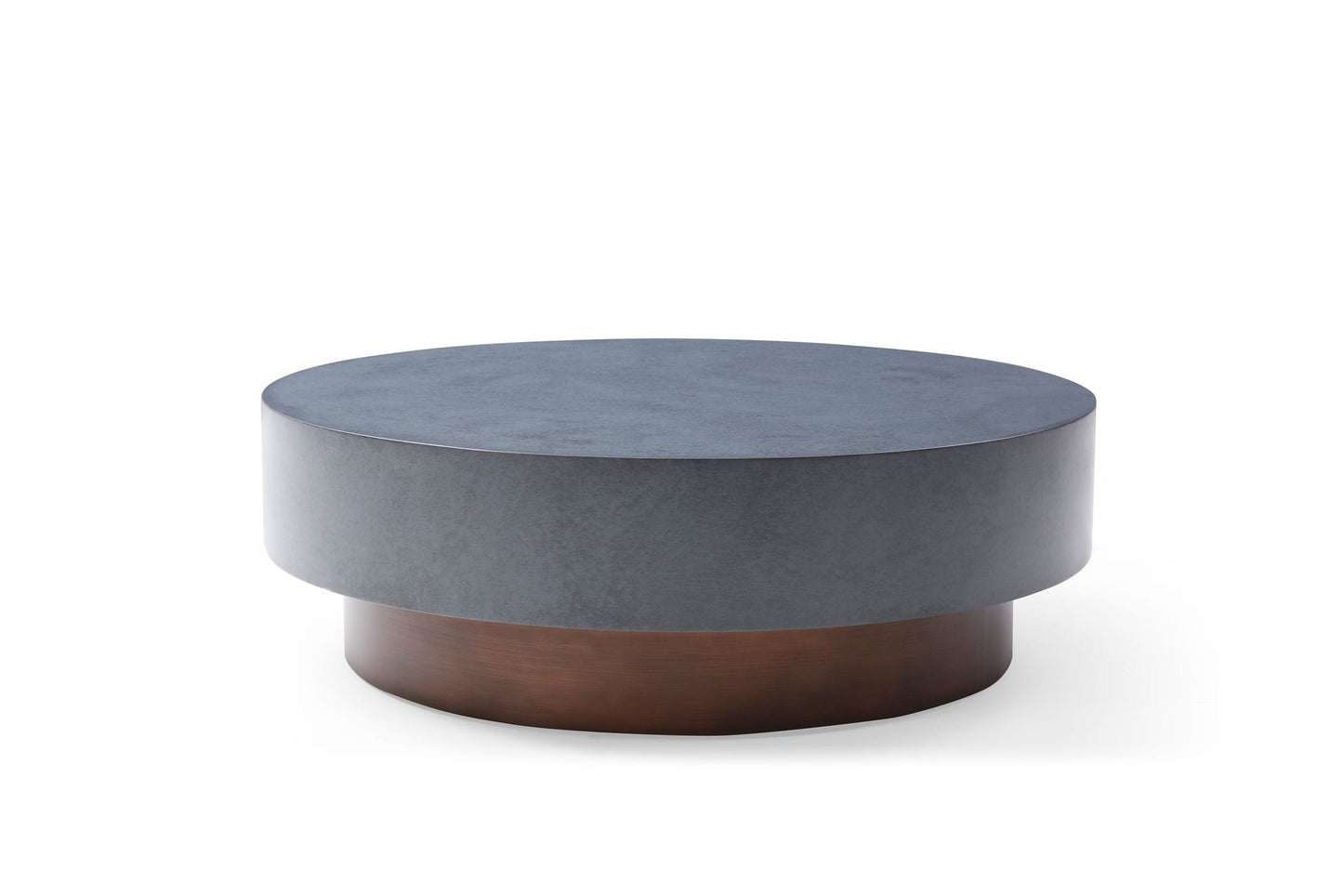 Modrest Zachary Modern Metal and Antique Copper Coffee Table