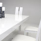 Zenith Modern White Extendable Dining Table