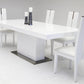 Zenith Modern White Extendable Dining Table