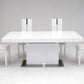 Zenith Modern White Extendable Dining Table