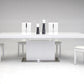 Zenith Modern White Extendable Dining Table