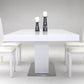 Zenith Modern White Extendable Dining Table