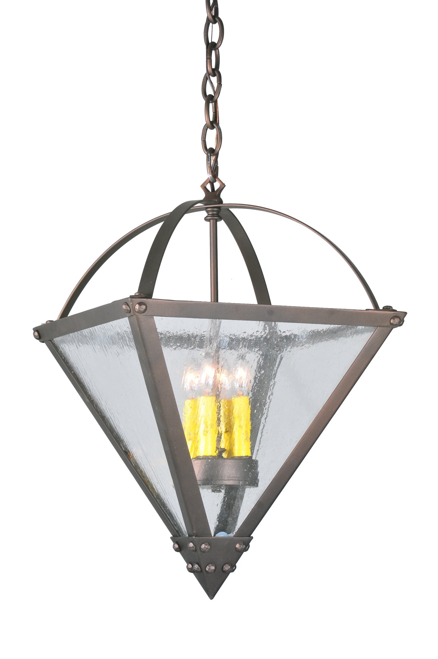 14" Square Pyramid Inverted Pendant by 2nd Ave Lighting
