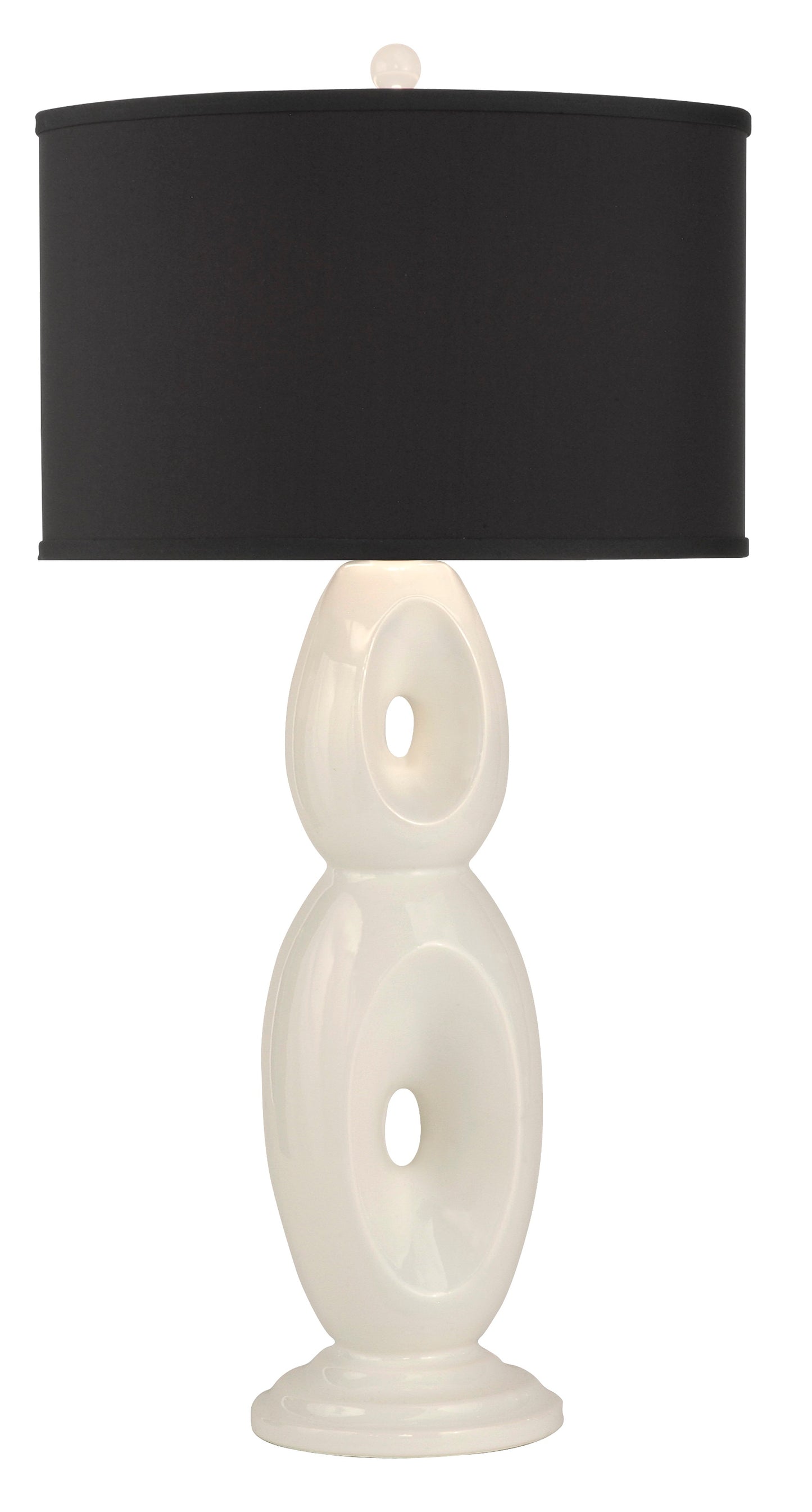 Thumprints Loop White Black Table Lamp 1137-ASL-2102