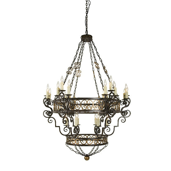 48" Isabo 24-Light Chandelier by 2nd Ave Lighting