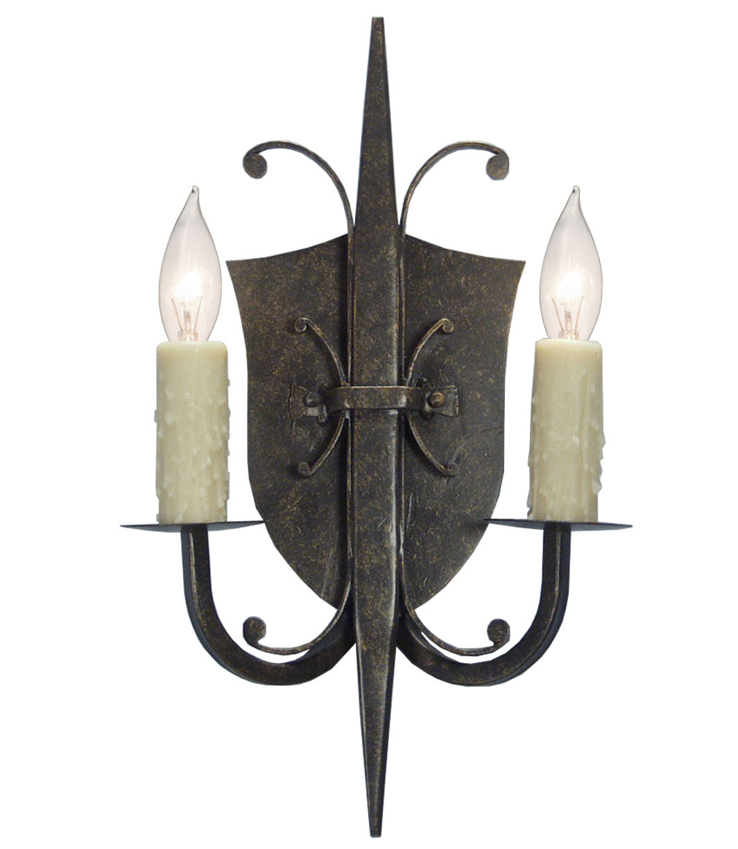 11" Shield 2-Light Wall Sconce by 2nd Ave Lighting