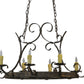 52" Handforged Oval 8-Light Downlights Chandelier by 2nd Ave Lighting