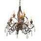 26" New Country French 9-Light Chandelier by 2nd Ave Lighting