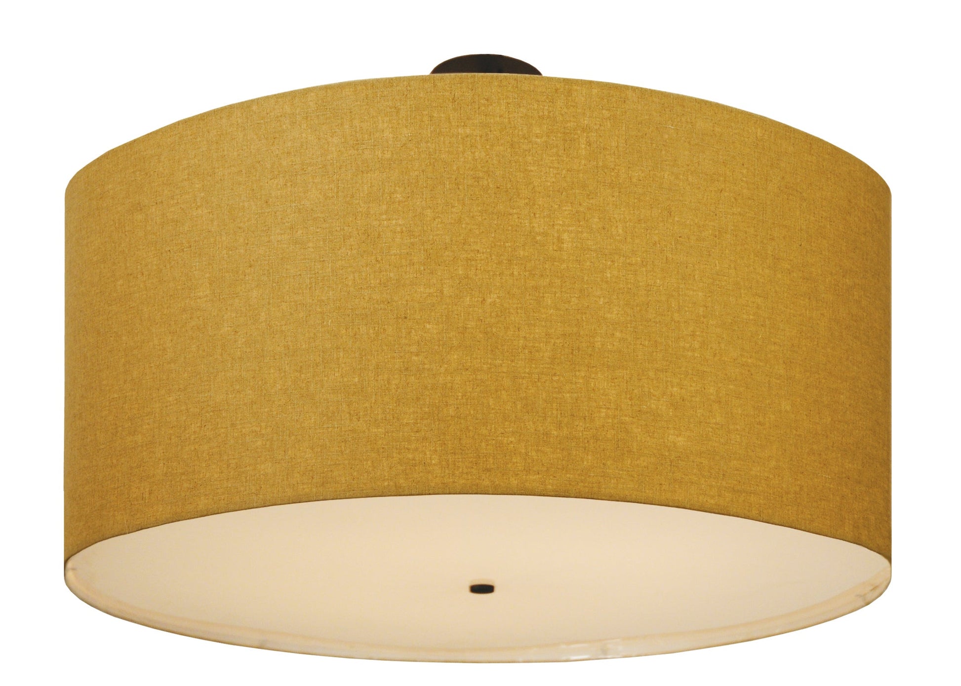 48" Cilindro Beige Textrene Semi Flushmount by 2nd Ave Lighting