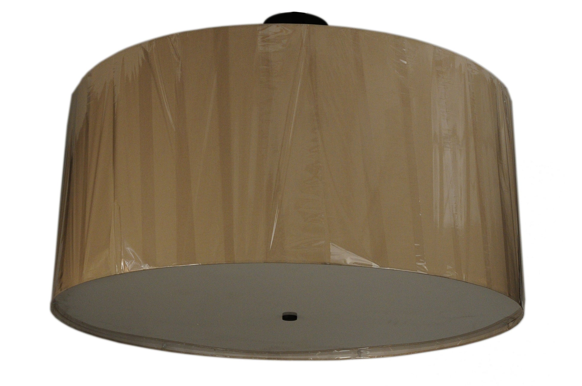 48" Cilindro Beige Textrene Semi Flushmount by 2nd Ave Lighting