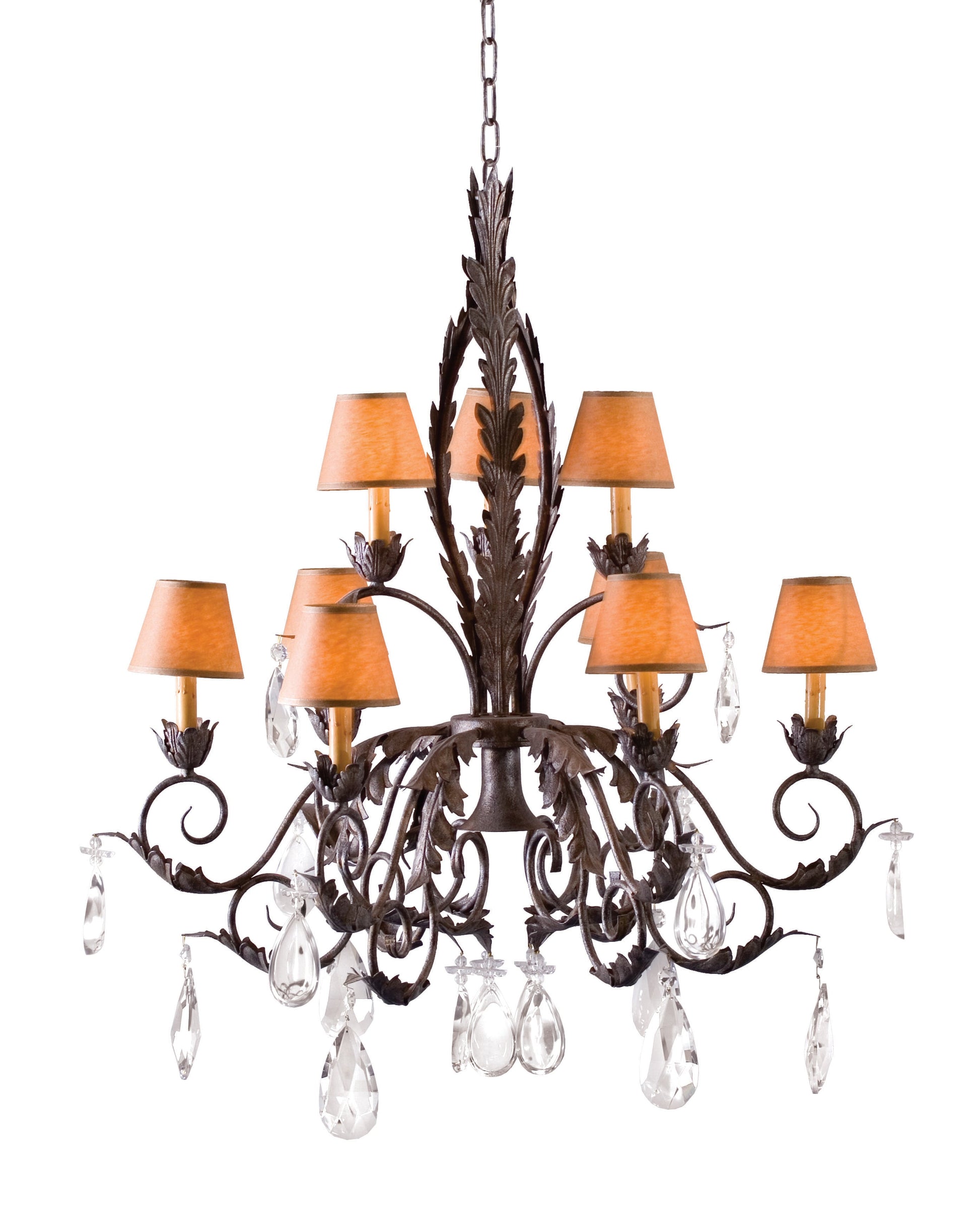 36" Country French 10-Light Two Tier Chandelier by 2nd Ave Lighting