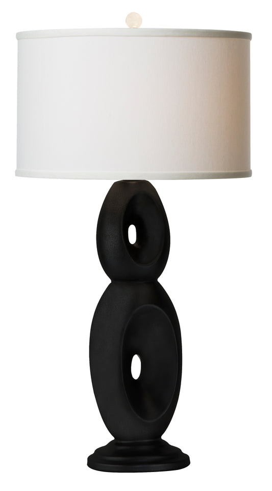Thumprints Loop Black White Table Lamp 1201-ASL-2101