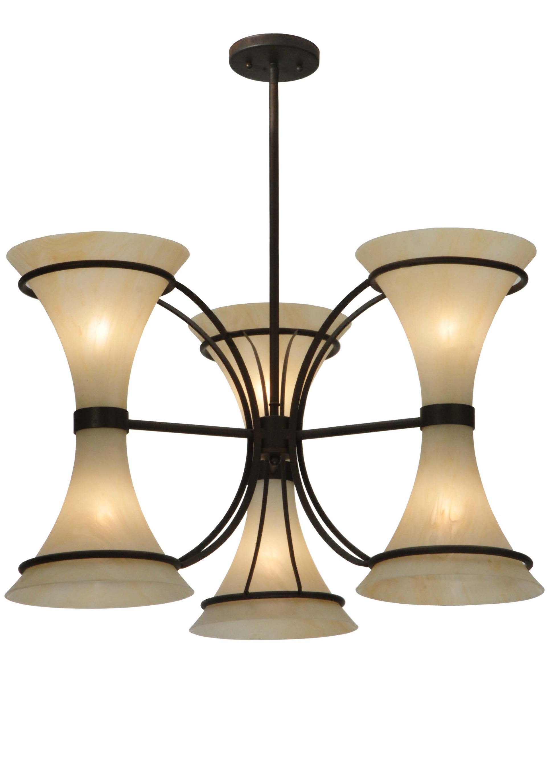 30" Chronos 3 Arm Chandelier by 2nd Ave Lighting