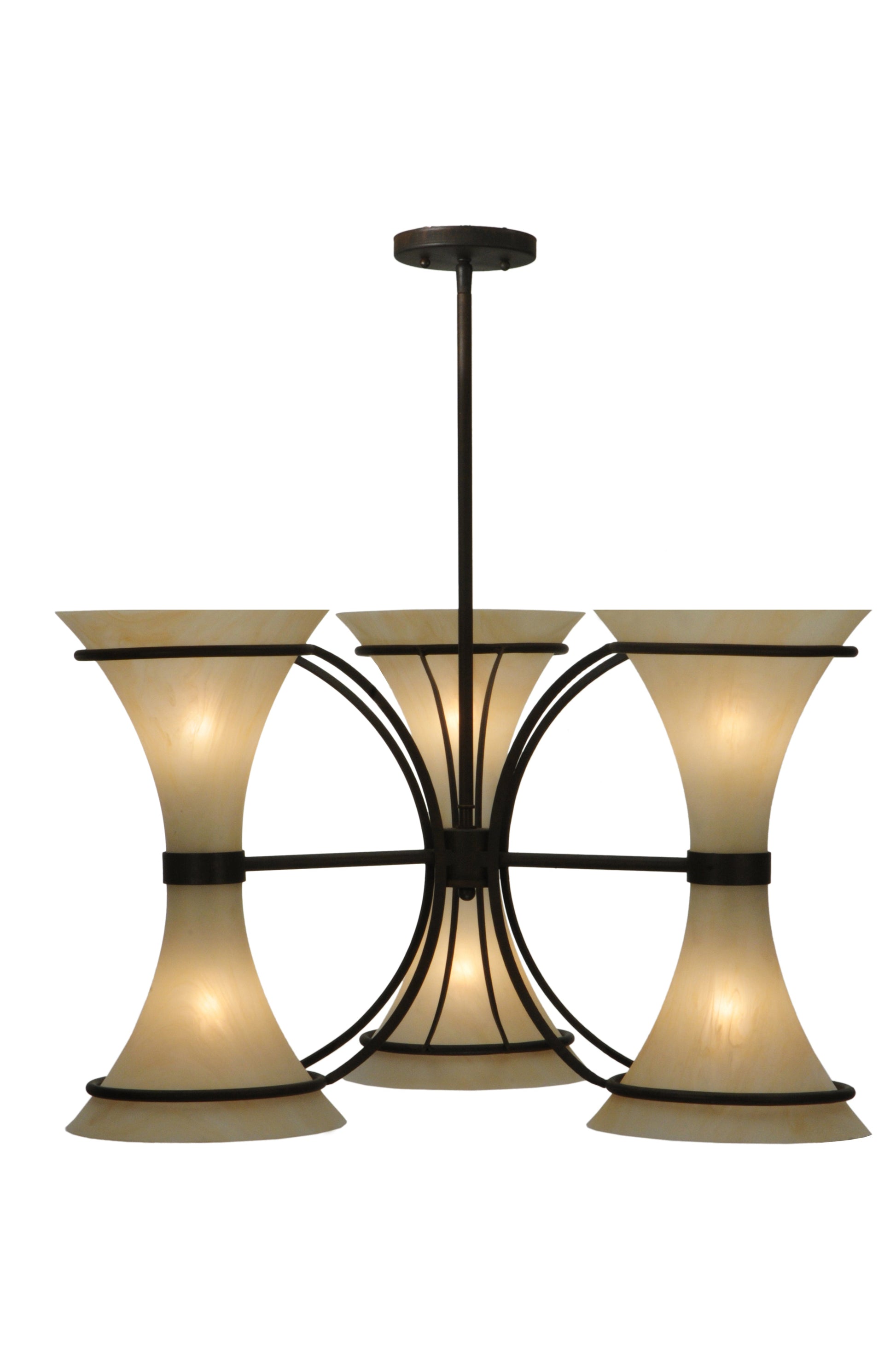 30" Chronos 3 Arm Chandelier by 2nd Ave Lighting