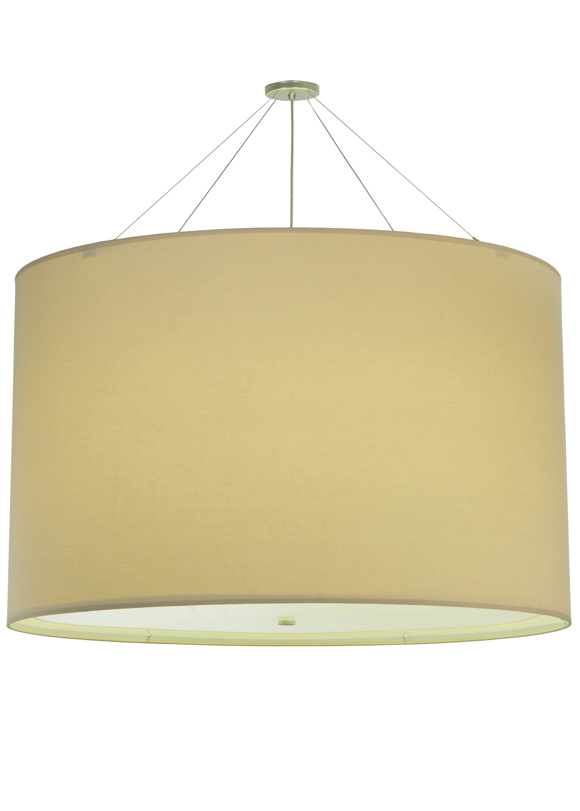 48" Cilindro Natural Textrene Pendant by 2nd Ave Lighting