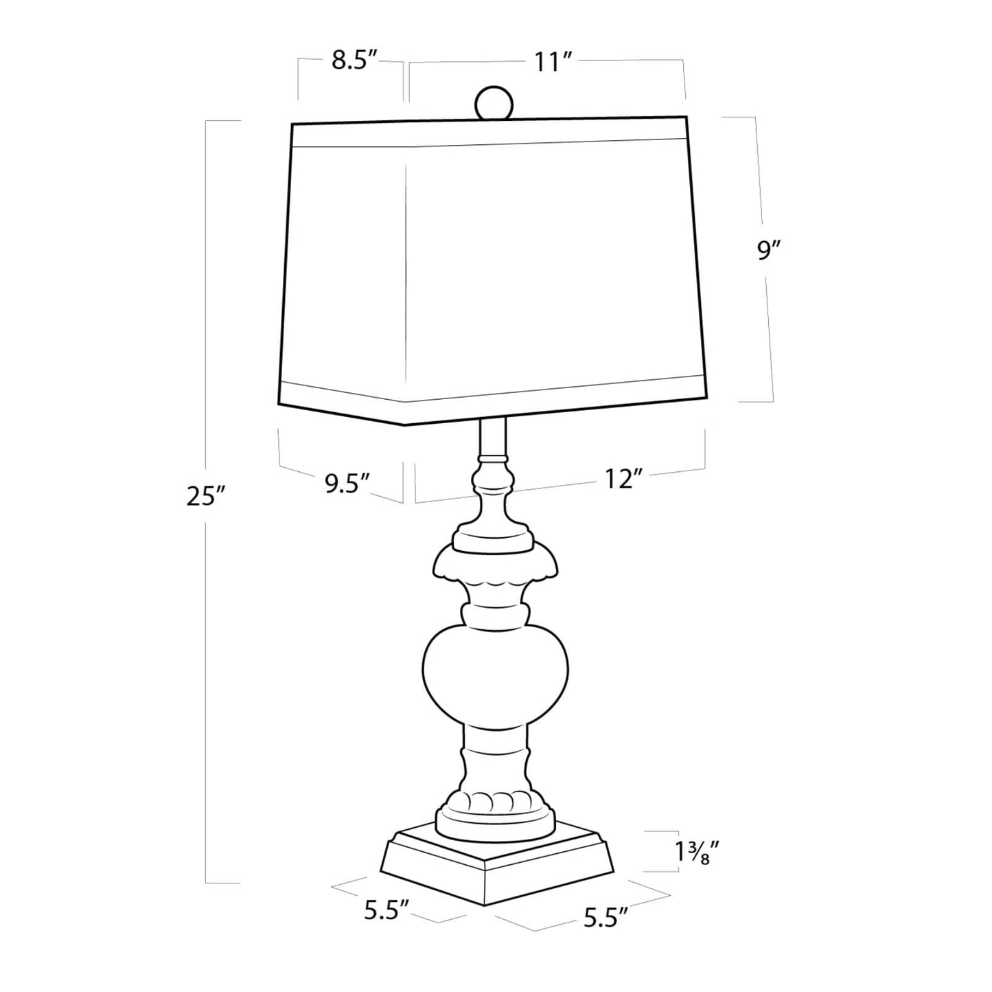 Southern Living Parisian Glass Table Lamp