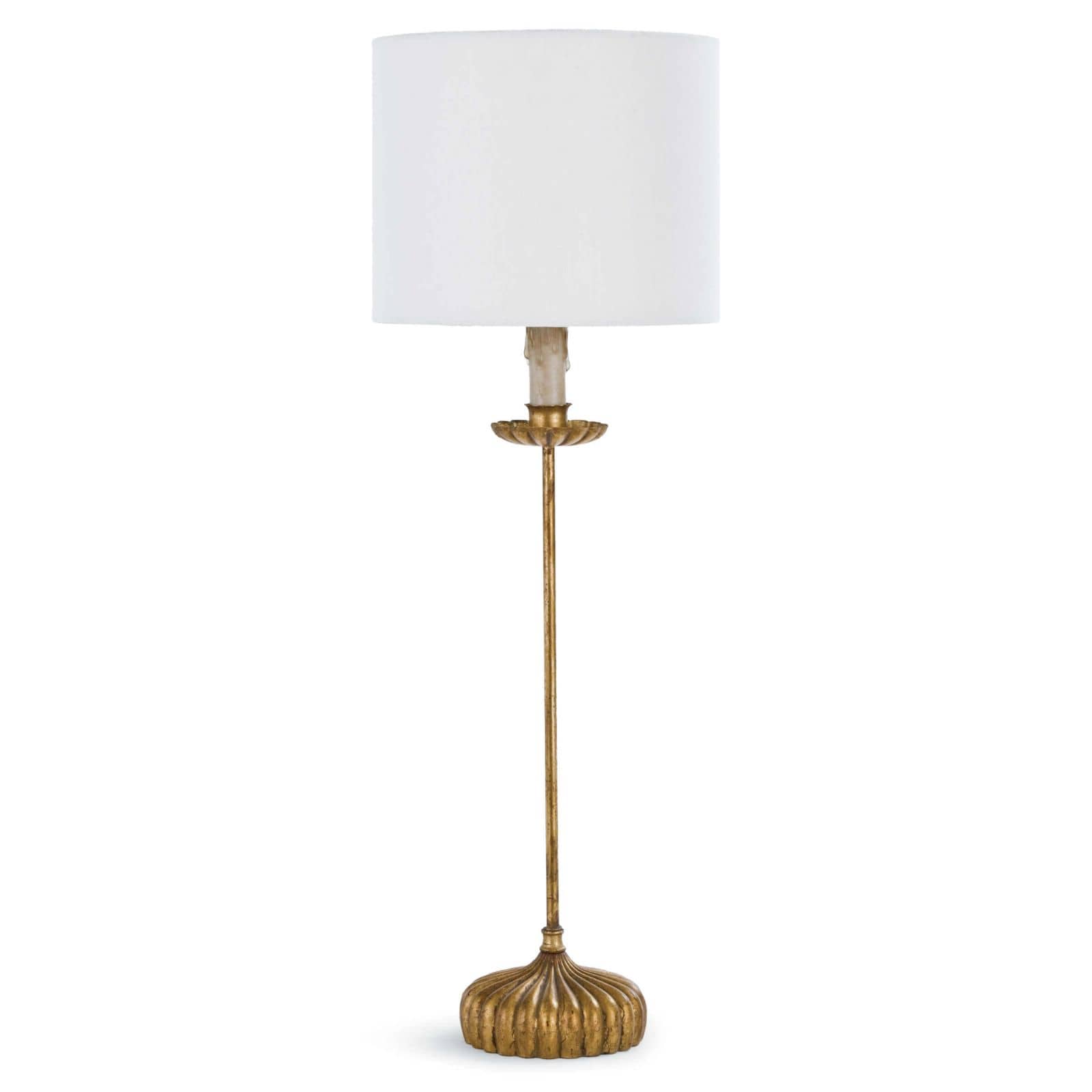 Regina Andrew Clove Stem Buffet Table Lamp With Natural Linen Shade