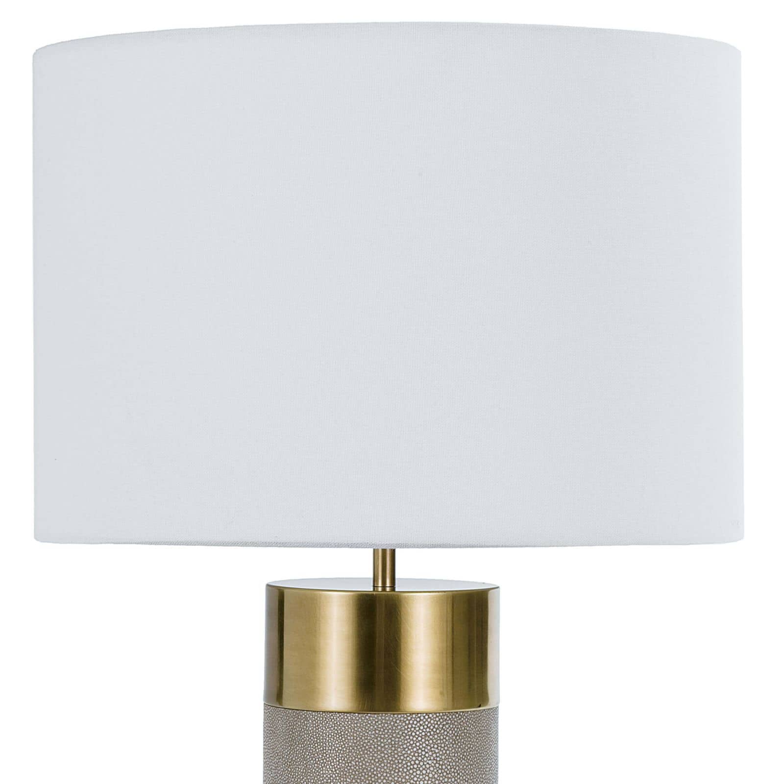 Regina Andrew Harlow Ivory Grey Shagreen Cylinder Table Lamp