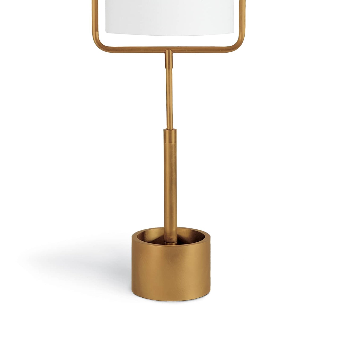 Regina Andrew Geo Rectangle Table Lamp in Natural Brass