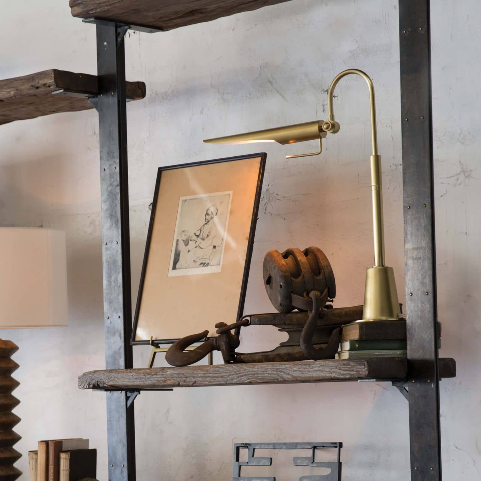 Regina Andrew Raven Task Lamp in Natural Brass