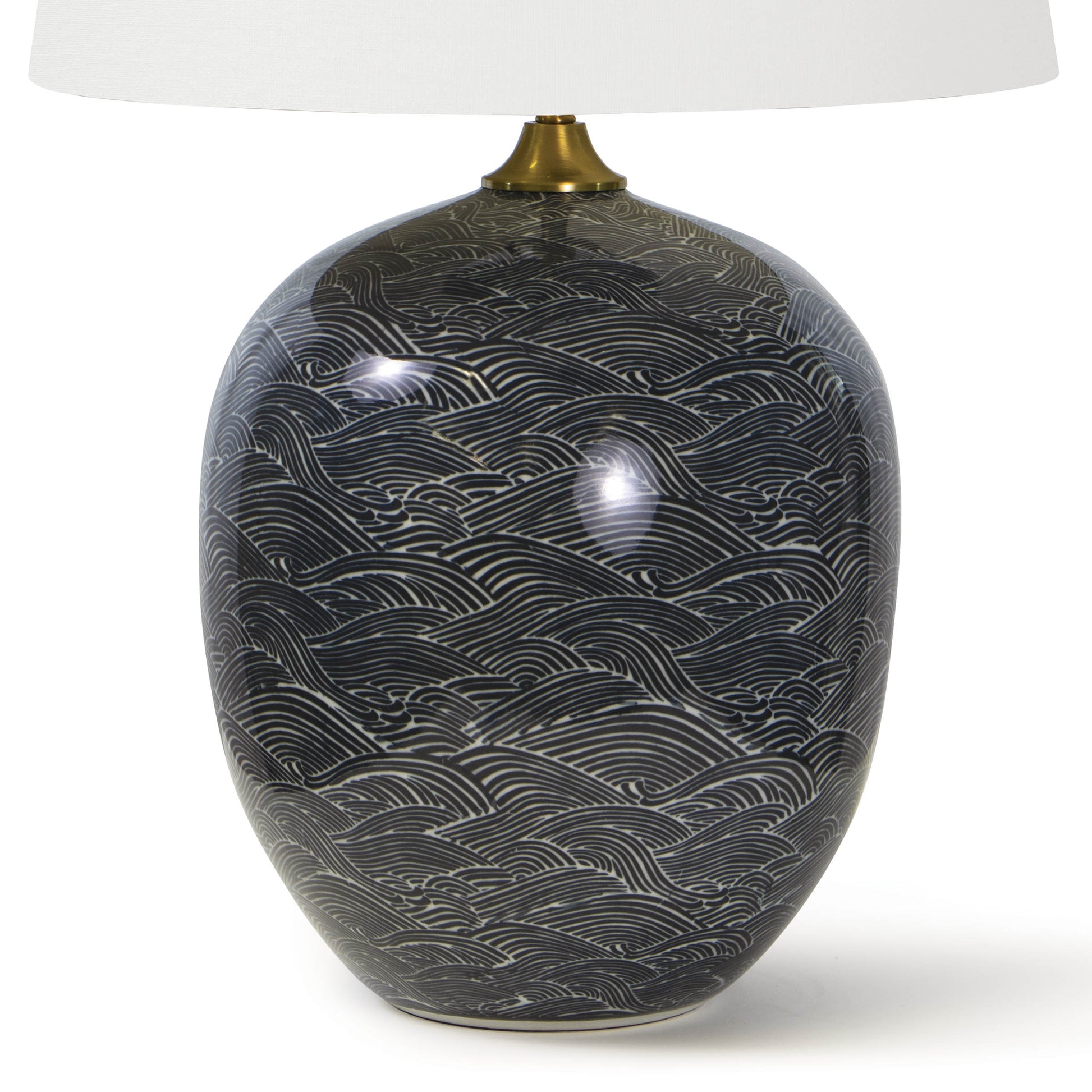 Regina Andrew Harbor Ceramic Table Lamp in Black