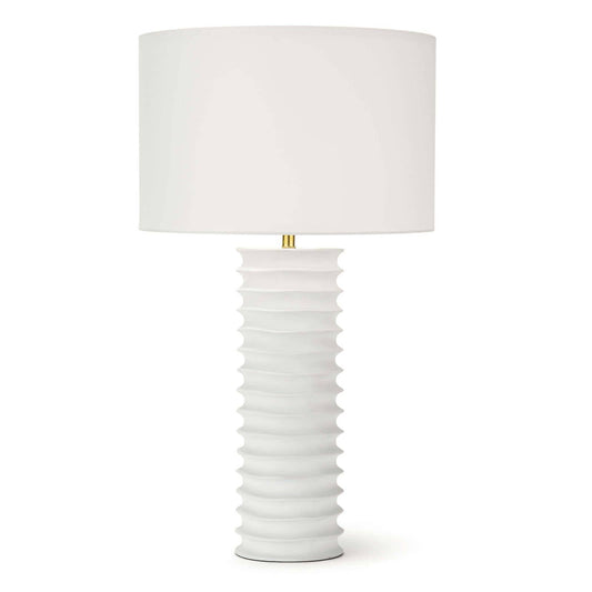 Regina Andrew Nabu Metal Column Table Lamp in White