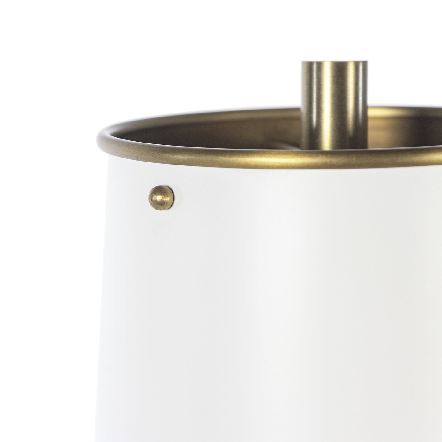 Regina Andrew Hattie Concrete Mini Lamp in White and Natural Brass