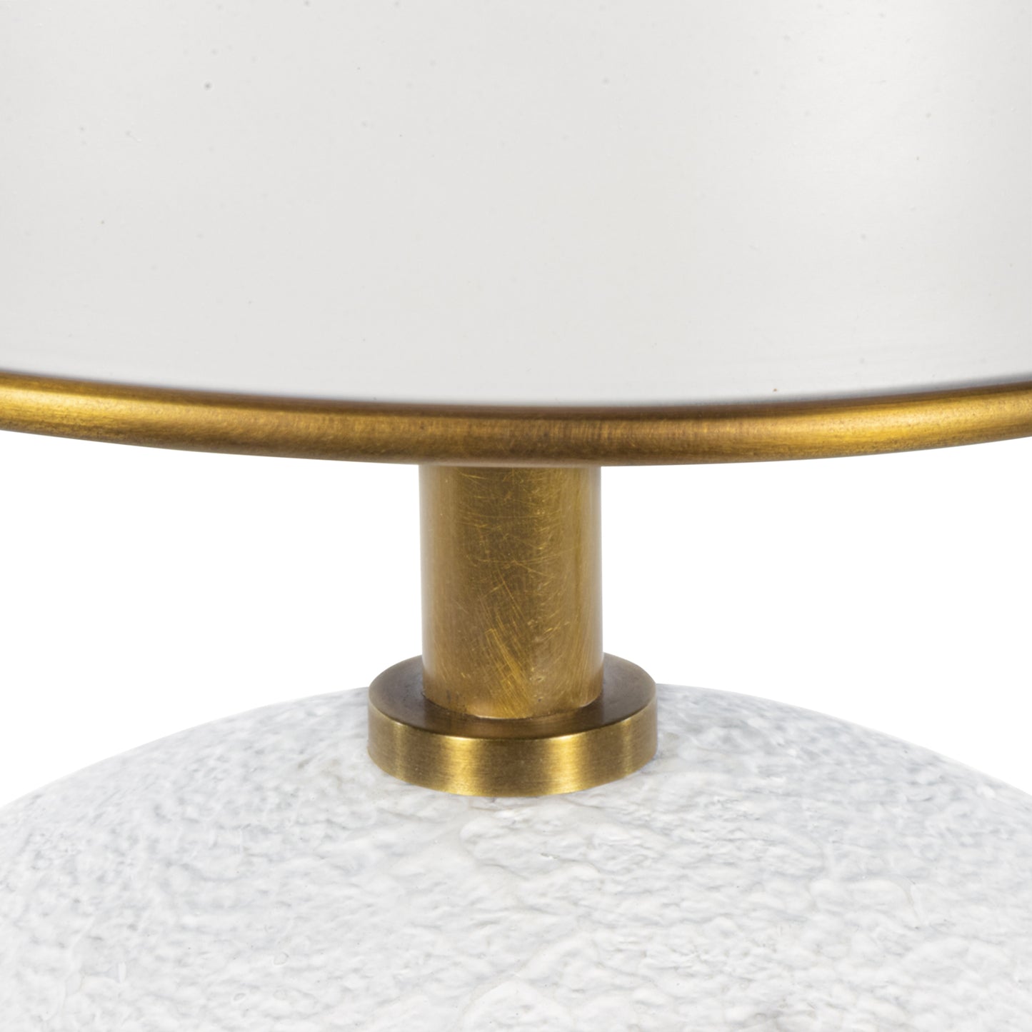 Regina Andrew Hattie Concrete Mini Lamp in White and Natural Brass