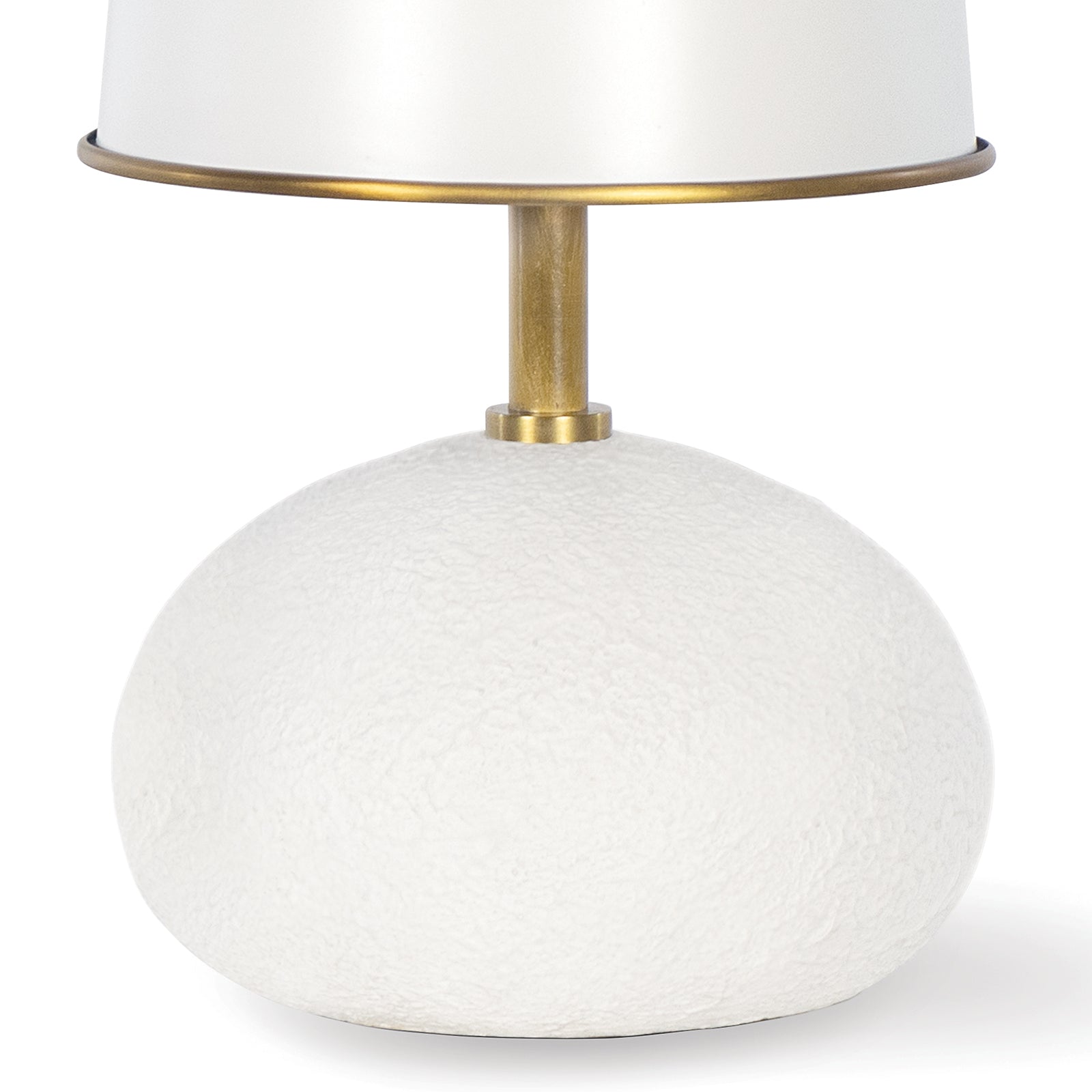 Regina Andrew Hattie Concrete Mini Lamp in White and Natural Brass