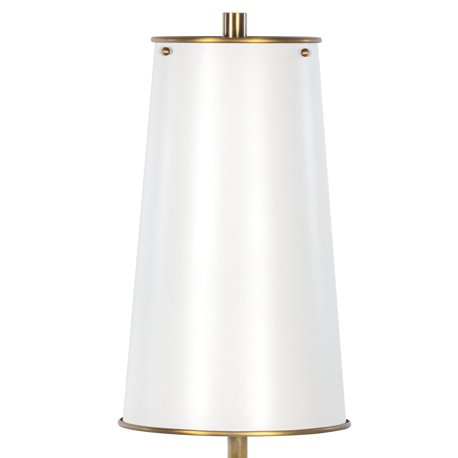 Regina Andrew Hattie Concrete Mini Lamp in White and Natural Brass