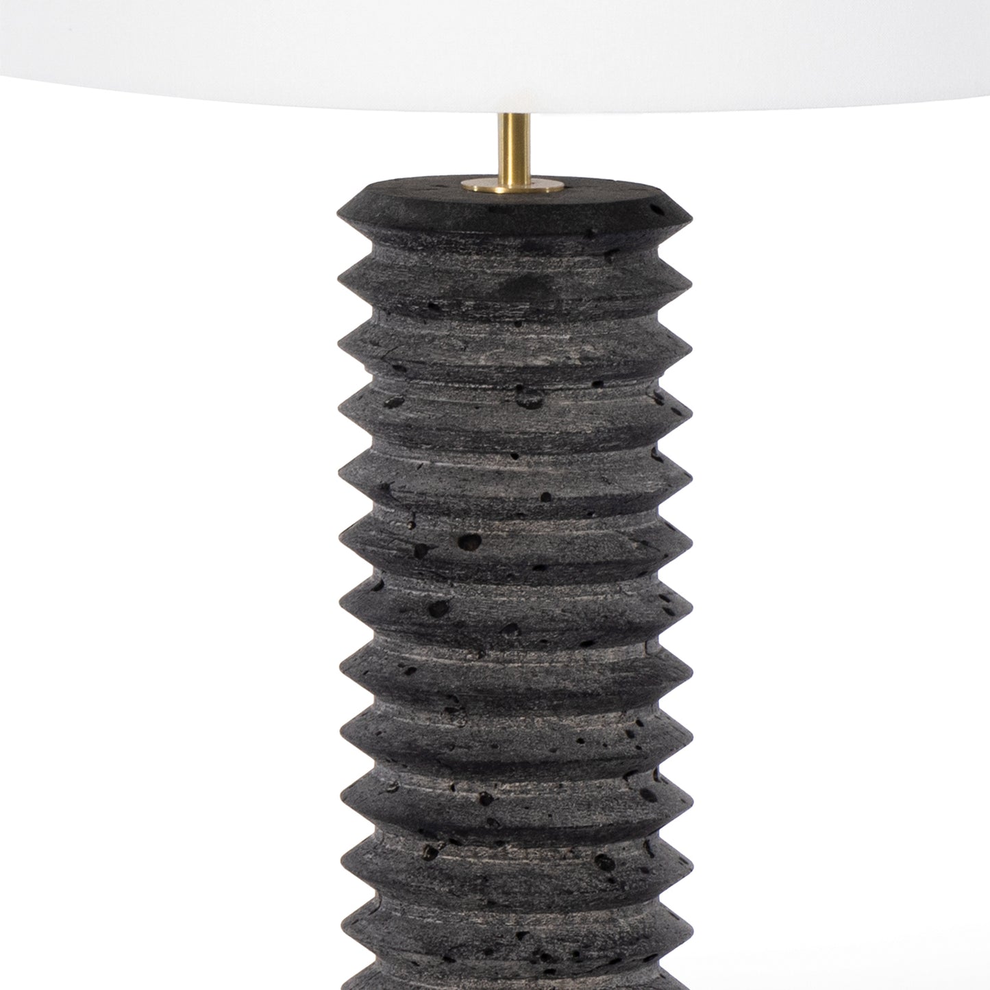 Regina Andrew Noir Column Travertine Lamp